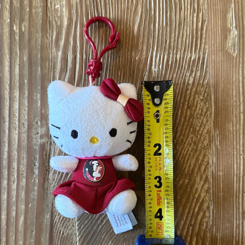 FSU Seminoles Hello Kitty plush backpack dangler clip Key Holder